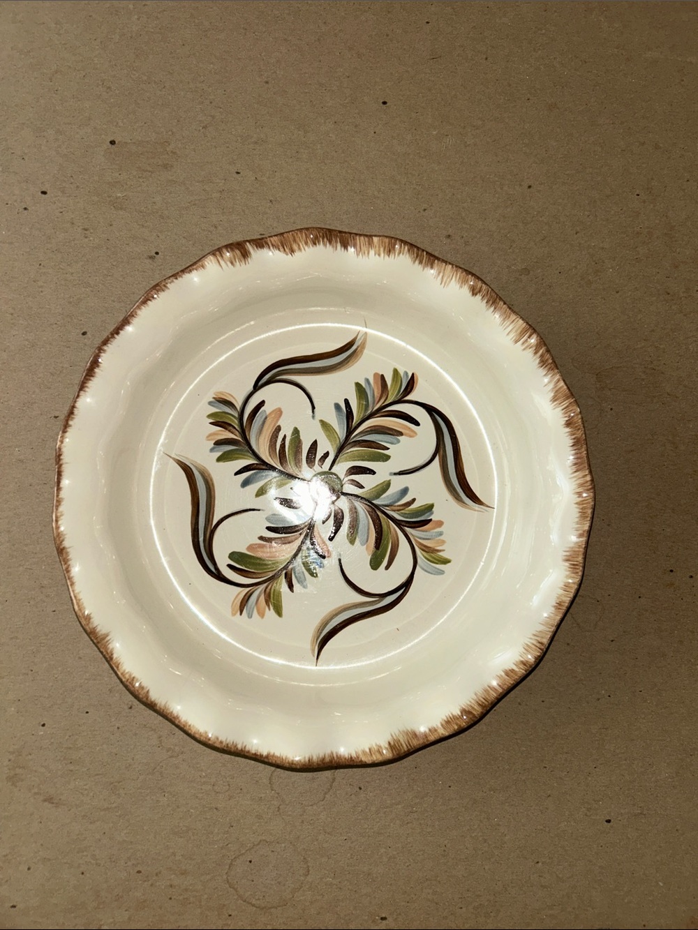 Deep dish pie plate designed by Gail Pittman